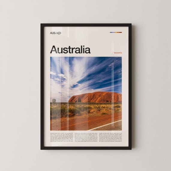 Australia Print Wall Art Poster Photography Scenic Landscape Nature Decor