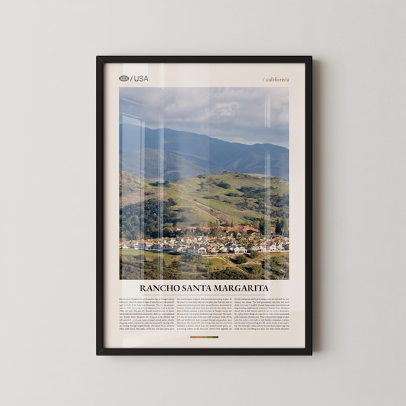 Rancho Santa Margarita California Hills Valley Travel Photo Poster