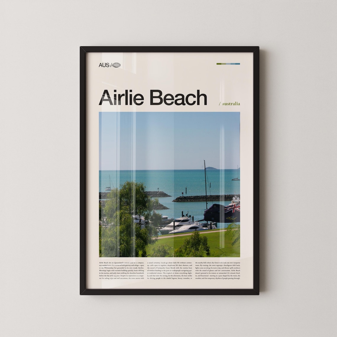 Airlie Beach Australia Marina Yachts and Turquoise Sea Poster