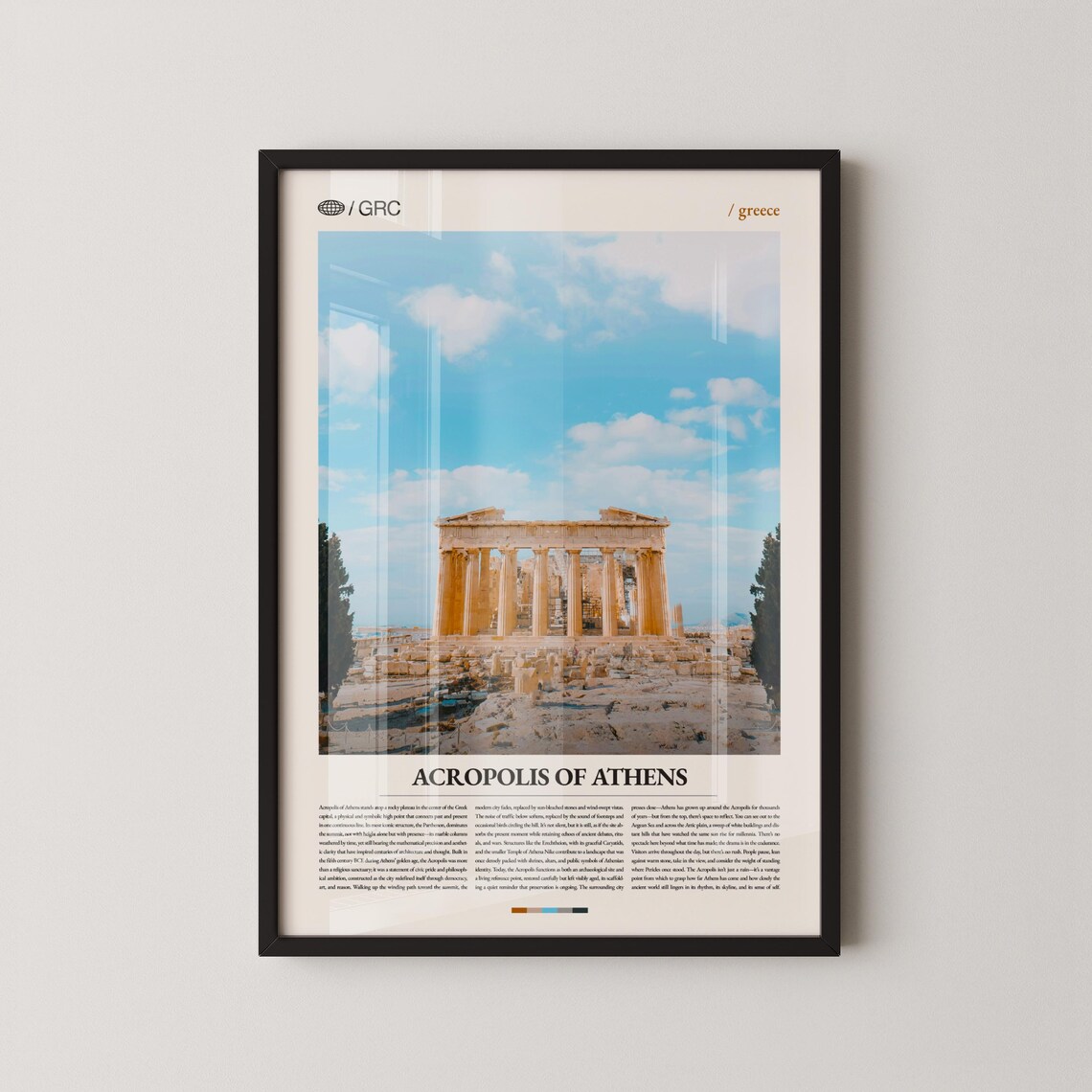Acropolis Of Athens Greece Editorial Photo Travel Poster Artwork