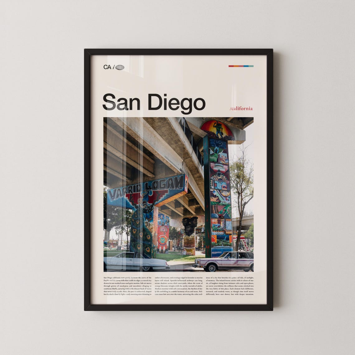 San Diego Barrio Logan Chicano Park Murals Editorial Travel Poster