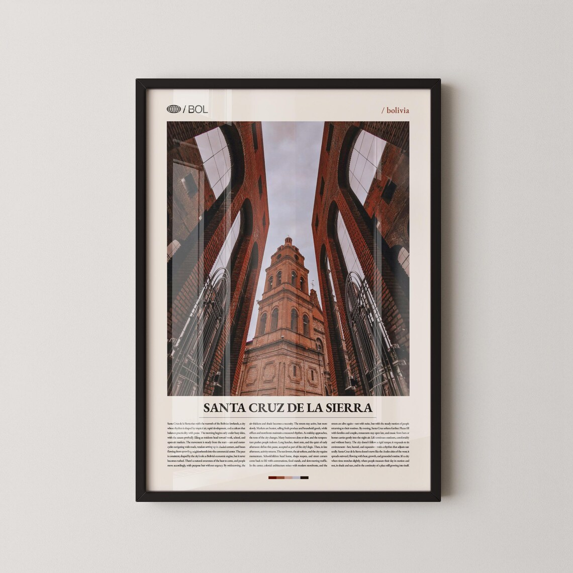 Santa Cruz de la Sierra Bolivia Colonial Church Photography Poster
