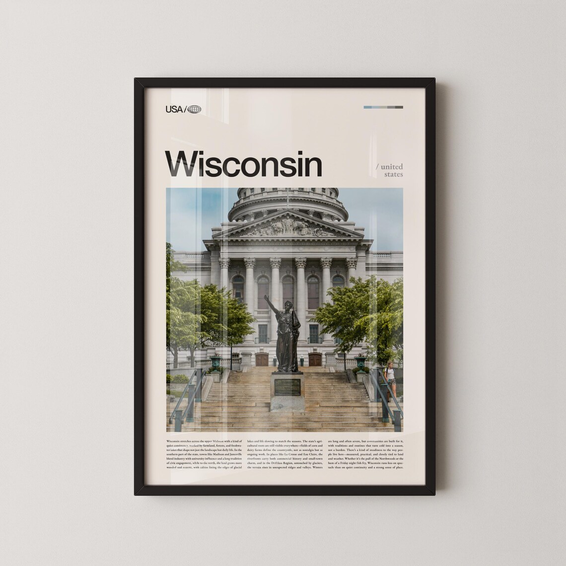 Wisconsin State Capitol Building Madison Photo Detail Poster