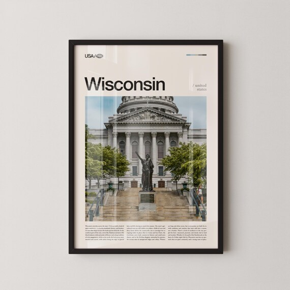 Wisconsin State Capitol Building Madison Photo Detail Poster