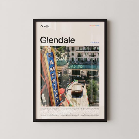 Glendale Print Wall Art Poster Photo Brand Park The Americana At Forest Lawn Memorial