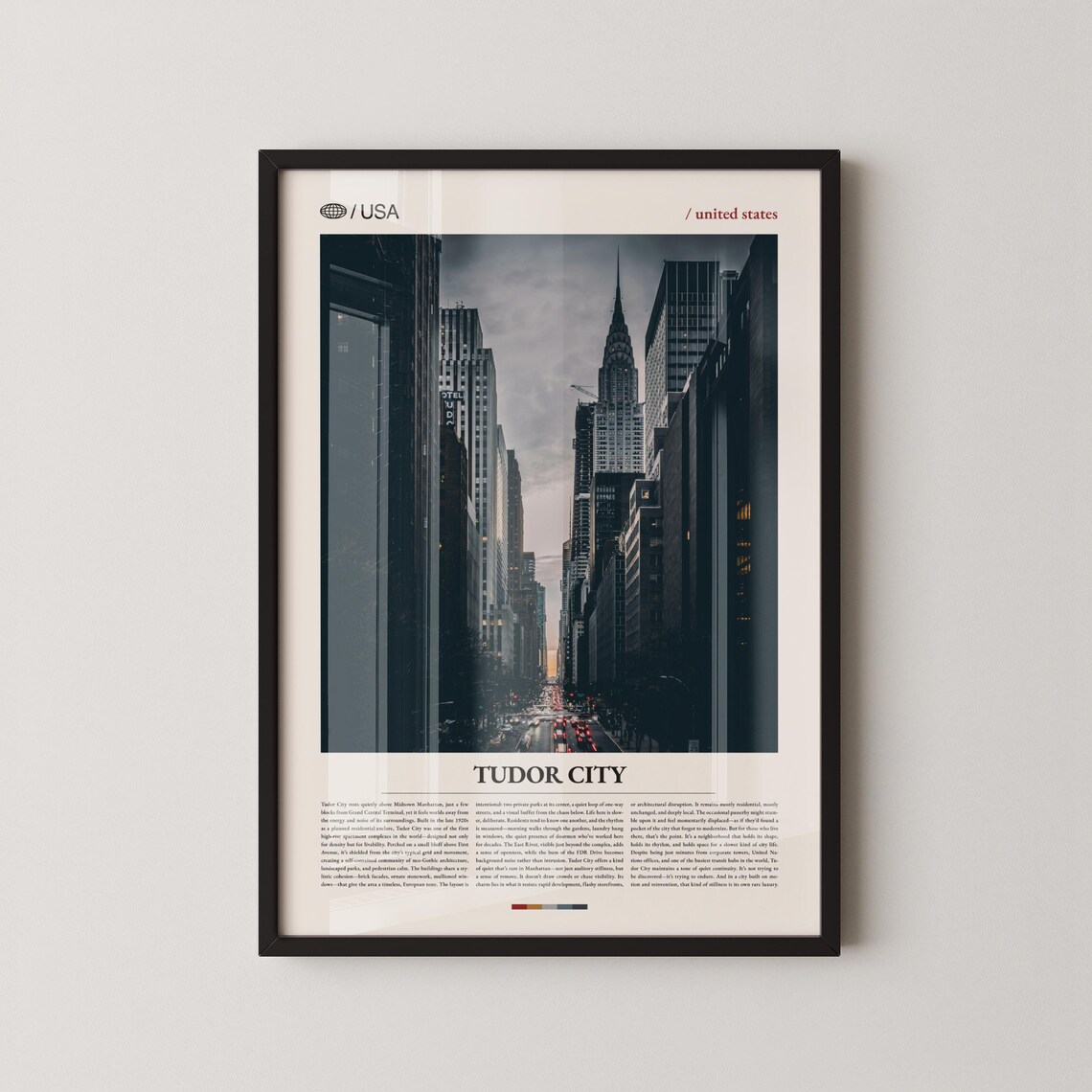 Tudor City New York Chrysler Building Street View Photo Poster