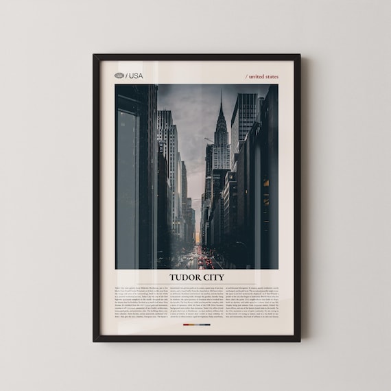 Tudor City New York Chrysler Building Street View Photo Poster