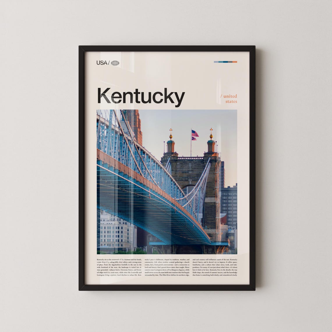 Kentucky Wall Art Rolling Hills And Horse Country Landscape Print Poster Scenic Bluegrass Region Photography Southern Heartland