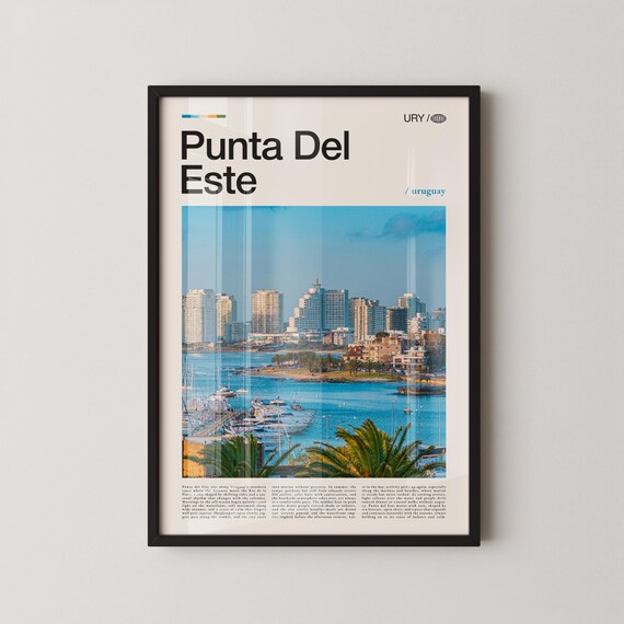 Punta Del Este Print Wall Art Poster Uruguay Beach Photography Coastal Resort Decor