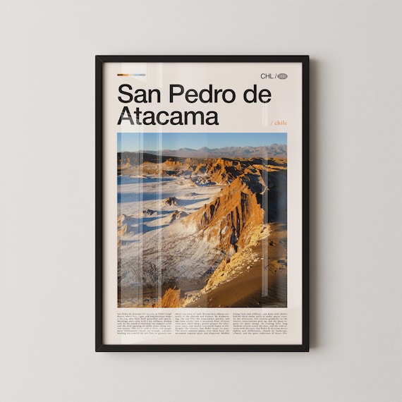 San Pedro De Atacama Print Wall Art Poster Chile Desert Photography Landscape Decor