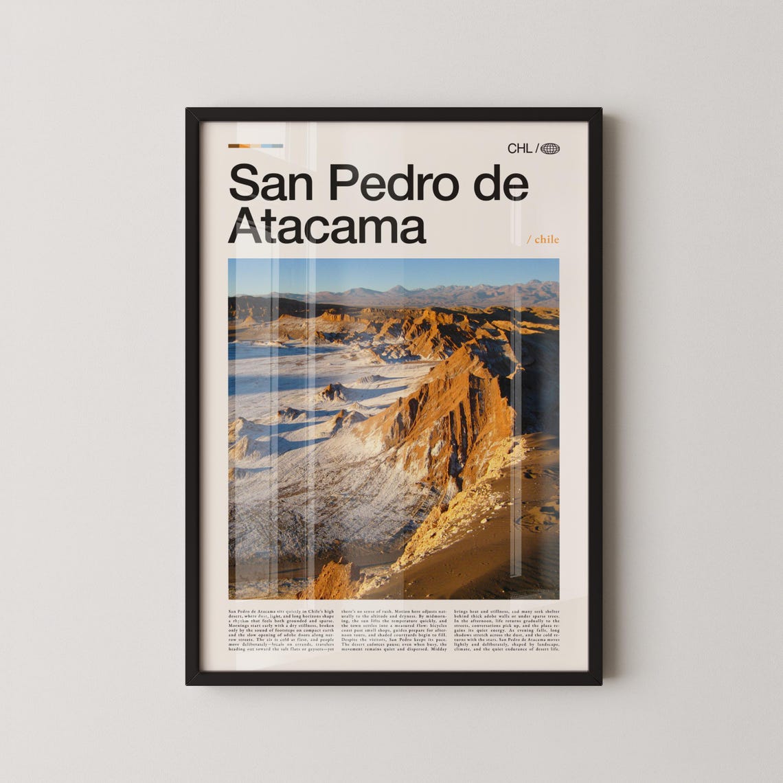 San Pedro de Atacama Chile Desert Landscape Photography Poster