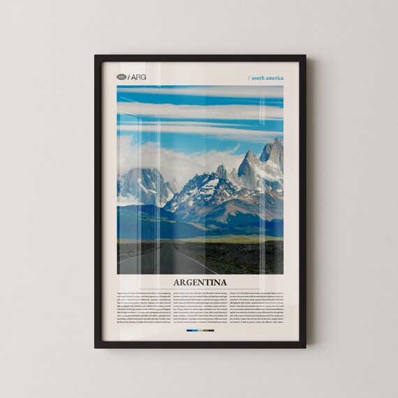 Argentina Print Wall Art Poster Photography South Landscapes Pampas Andes Decor
