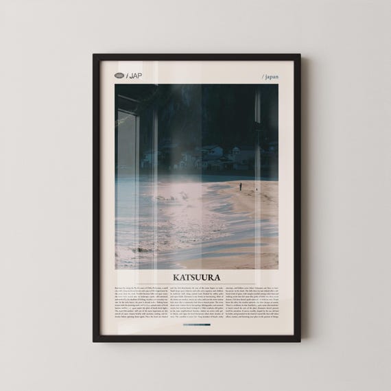 Katsuura Japan Wall Art Coastal Fishing Town Landscape Print Poster Scenic Chiba Prefecture Photography Japanese Decor