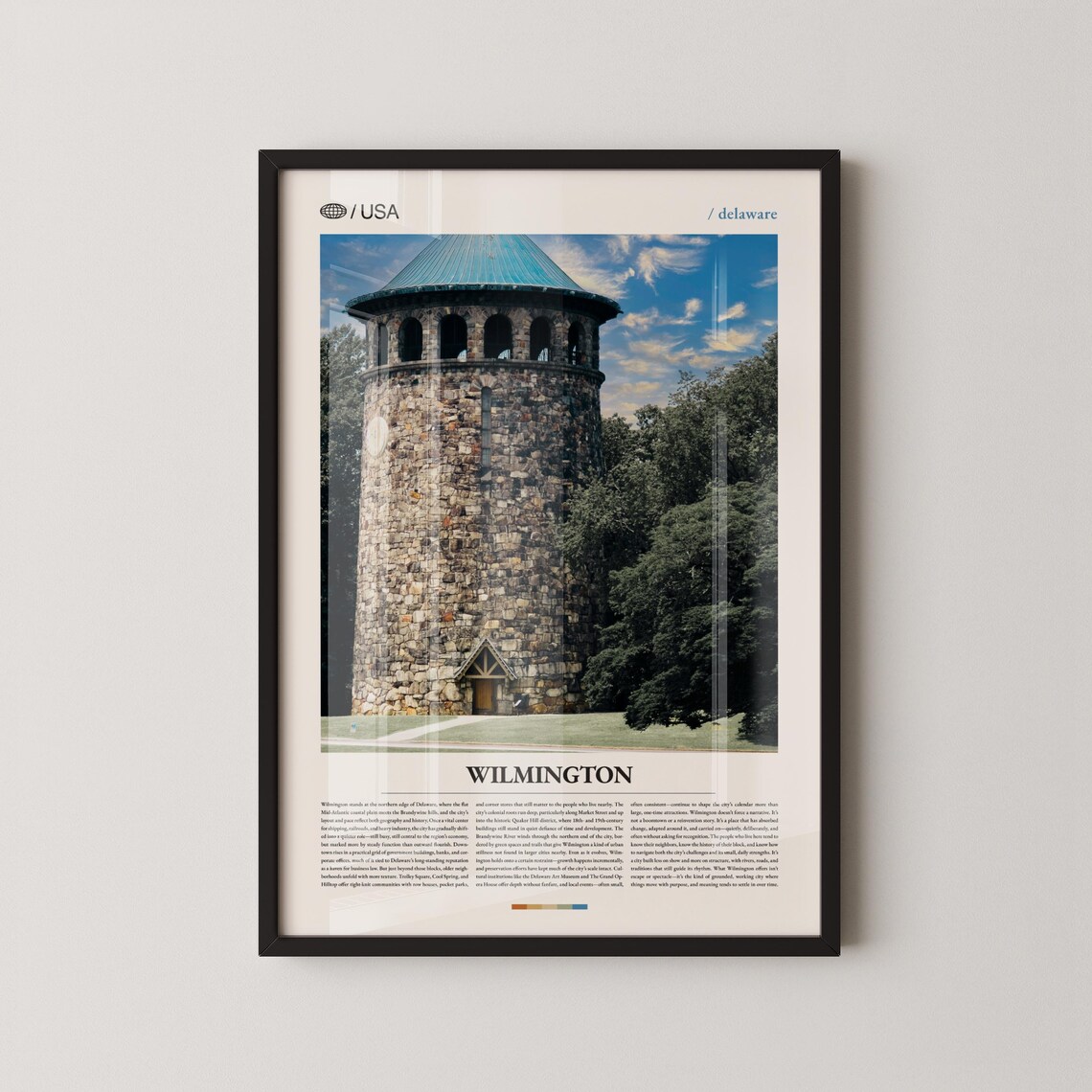 Wilmington Delaware Historic Stone Tower Garden Photo Poster