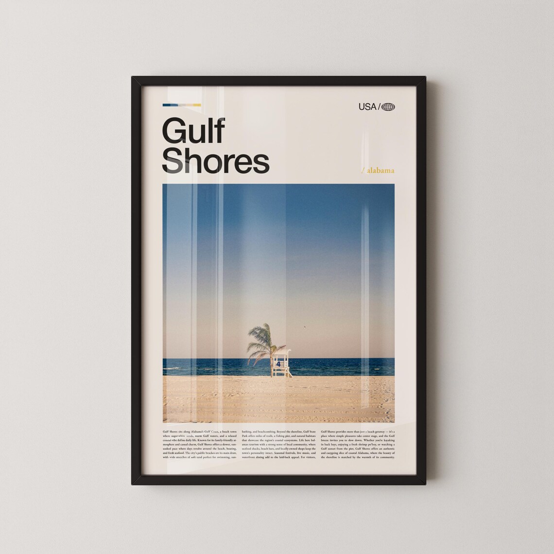 Gulf Shores Alabama Beach Lifeguard Photo Travel Poster Decor