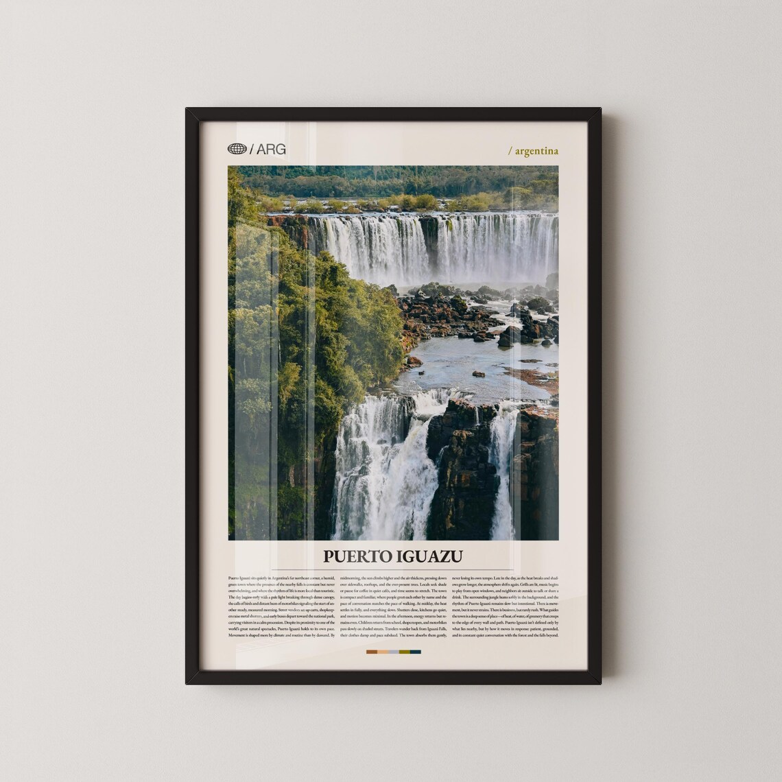 Puerto Iguazu Argentina Iguazu Falls Photography Travel Poster