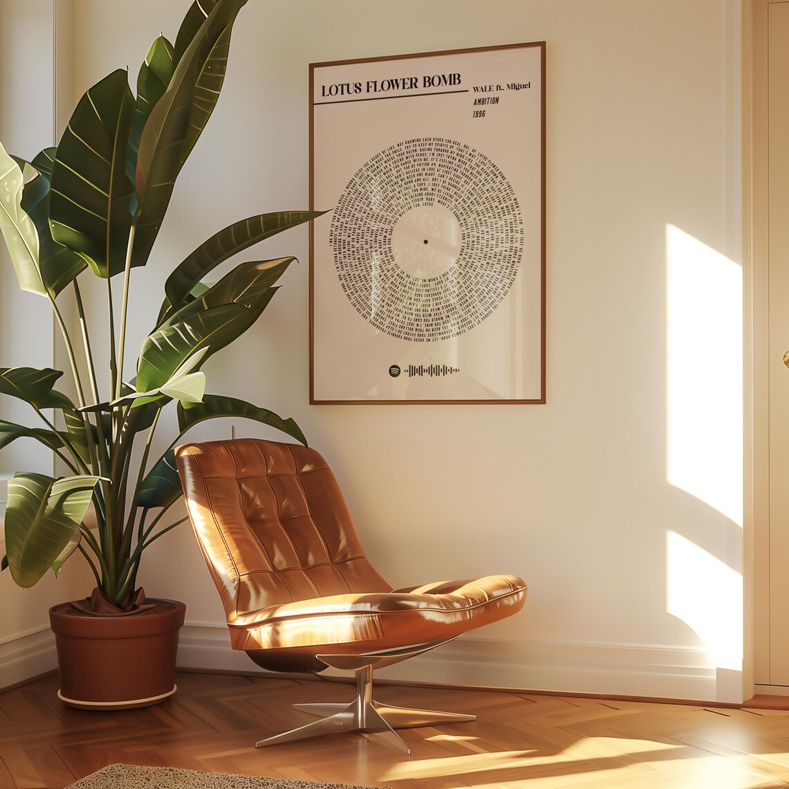 Custom Vinyl Lyrics Poster, Spotify Code Music Gift - Image 2