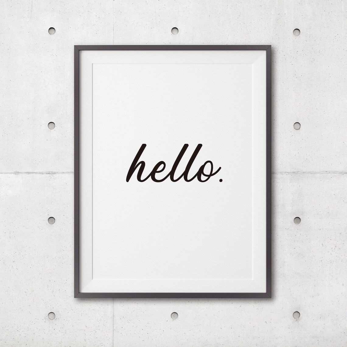 Typography Hello Hello Art Interior Poster Living Room Wall Art Interior Decor Minimalist Art Monochrome Prints