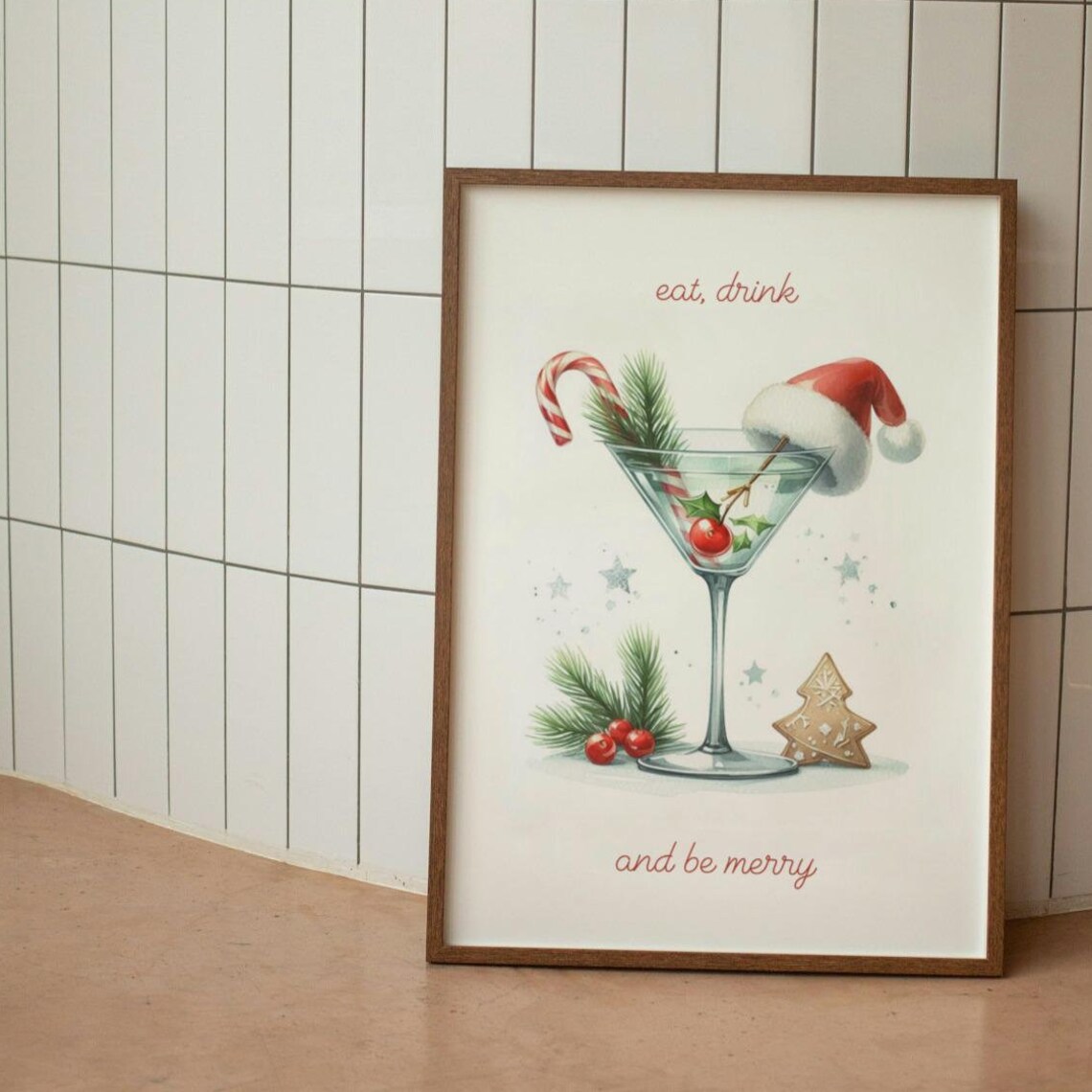 Eat Drink And Be Merry Funny Christmas Poster
