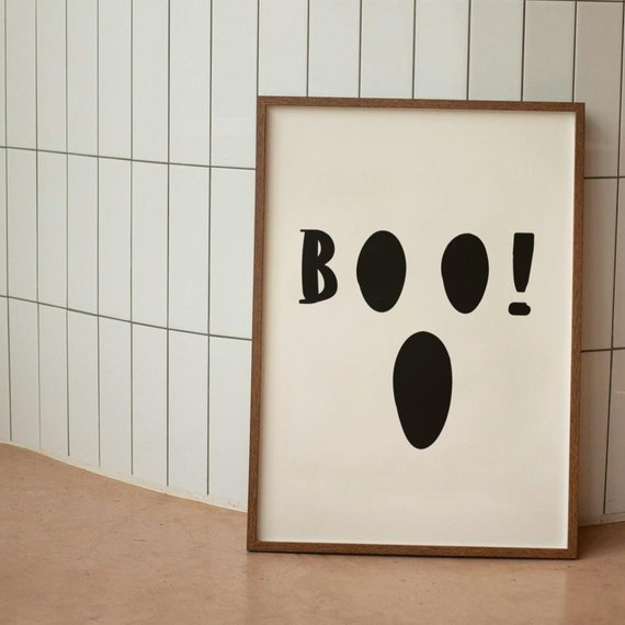 Boo Print Funny Halloween Wall Art Ghost Halloween Home Decor Funny Halloween Poster Halloween Wall Art Print
