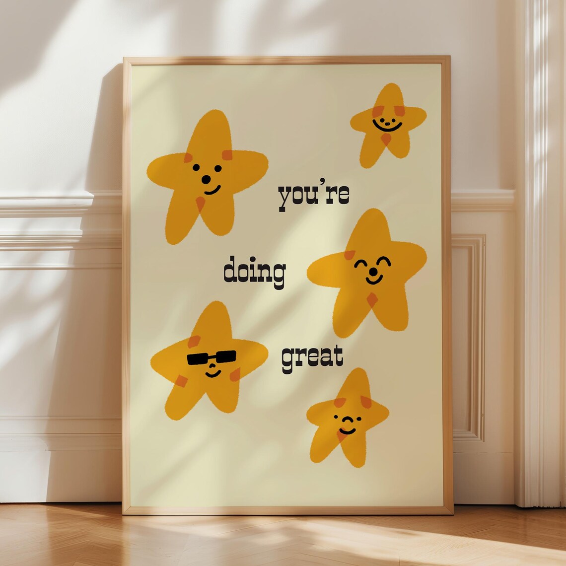 You're Doing Great Cute Stars Kids Room Art Print