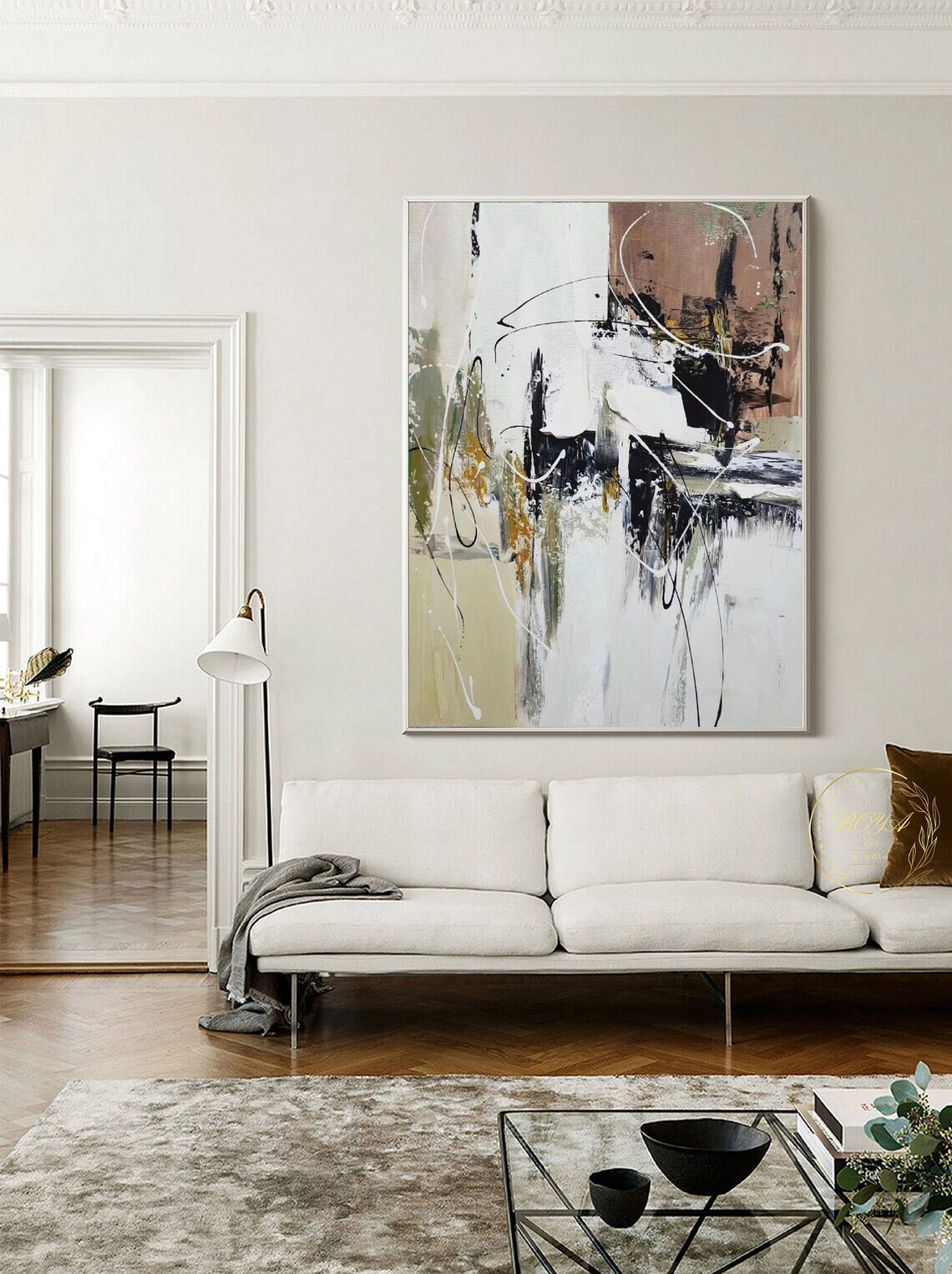 Abstract Painting, Minimalist Modern Wall Art Print - Image 2