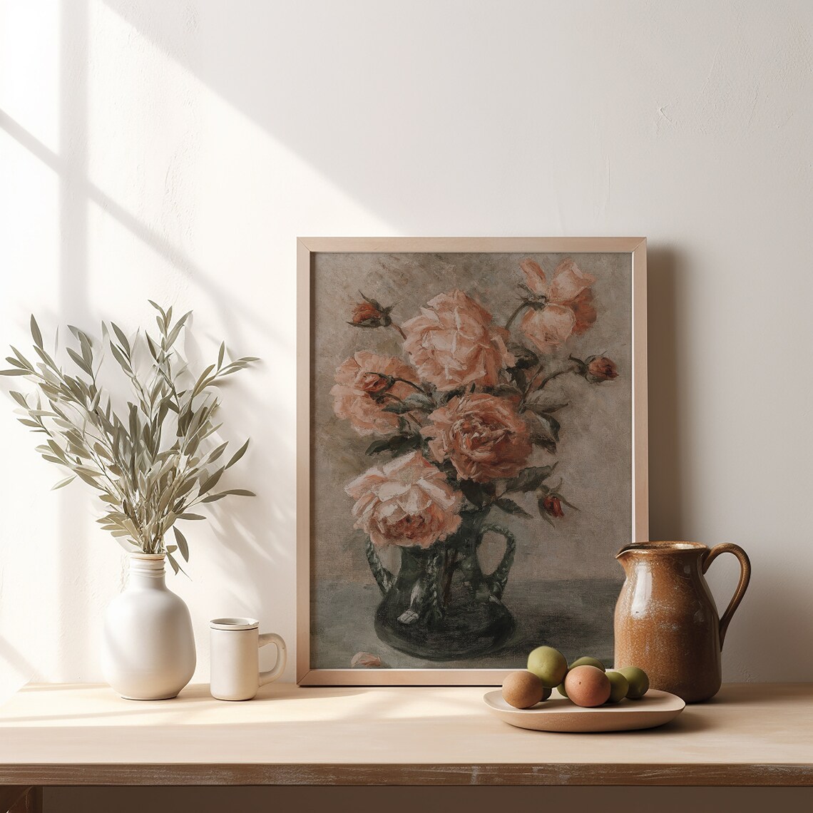 Flower Painting Vintage Still Life Roses Art Print - Image 2