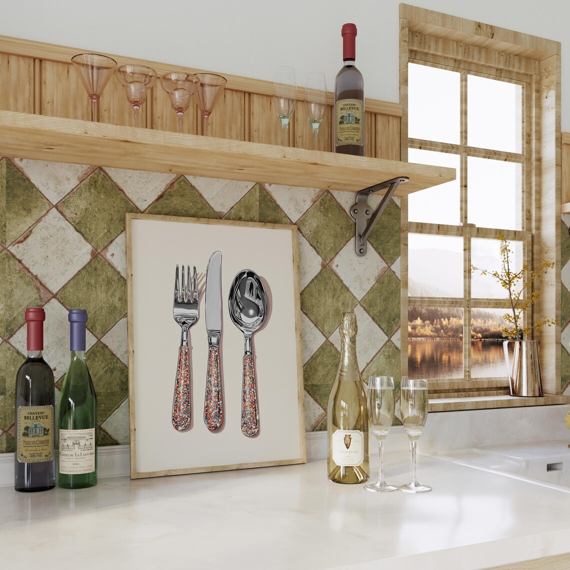 Cutlery Poster Print, Trendy Kitchen Wall Art - Image 5