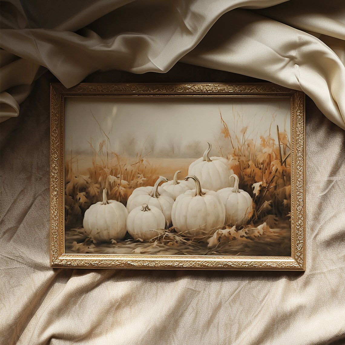 Pumpkin Patch Print, Vintage Autumn Thanksgiving Decor - Image 4