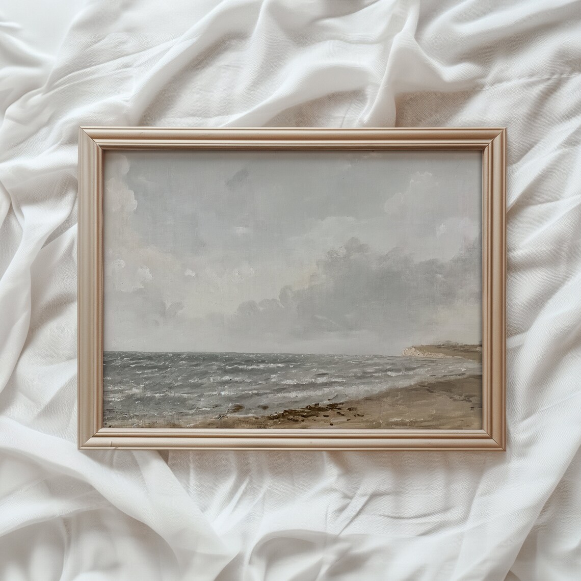 Coastal Beach Vintage Ocean Seascape Art Print
