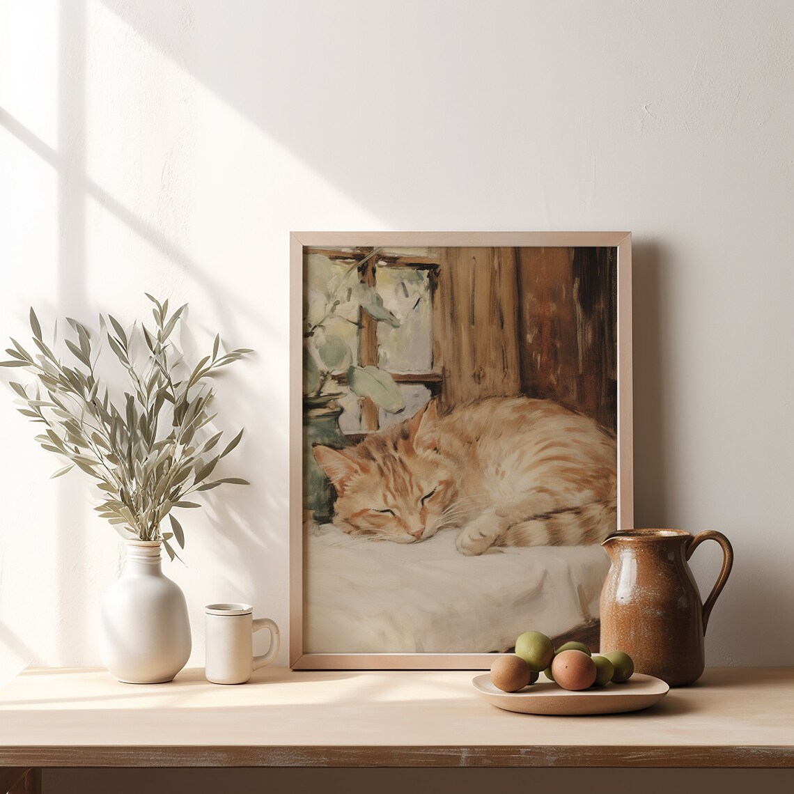 Farmhouse Cat Art Print, Country Spring Decor - Image 5
