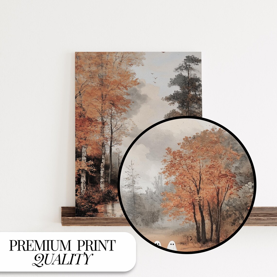 Ghosts In A Fall Landscape, Vintage Style Poster - Image 4