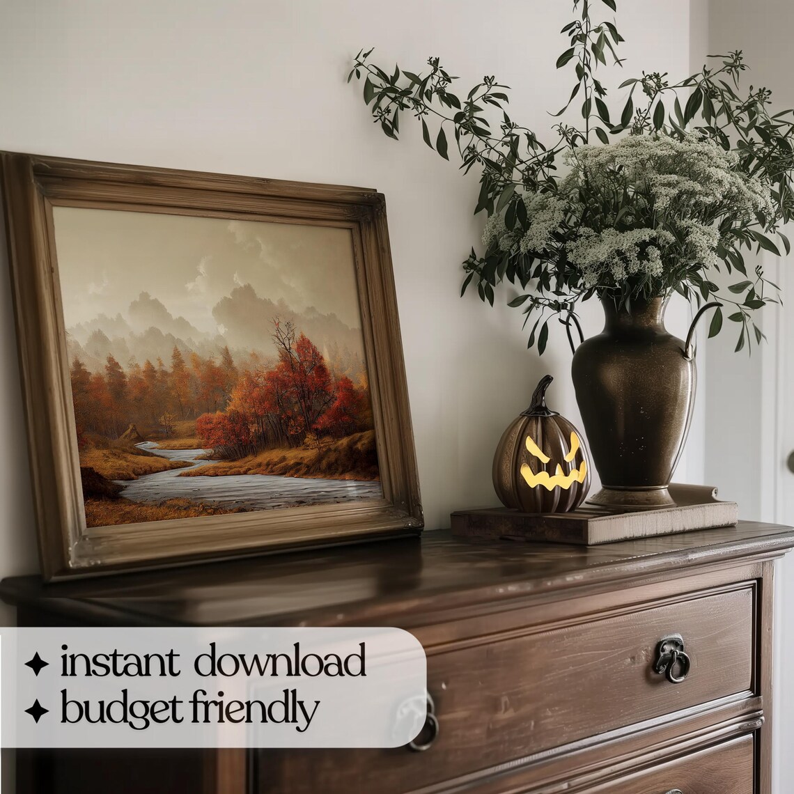 Autumn Landscape Print, Fall Foliage Forest - Image 5