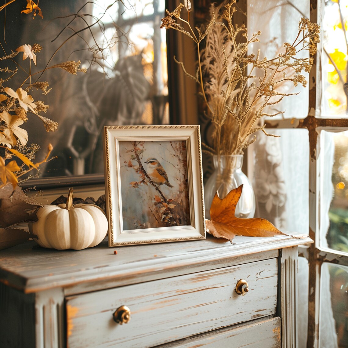 Bird Print, Autumn Seasonal Wall Art Print - Image 2