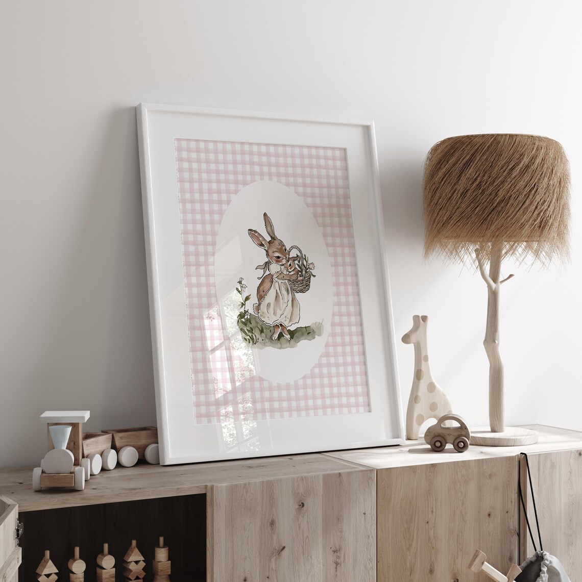 Rabbit Nursery Vintage Style Art Print, Antique Decor - Image 2