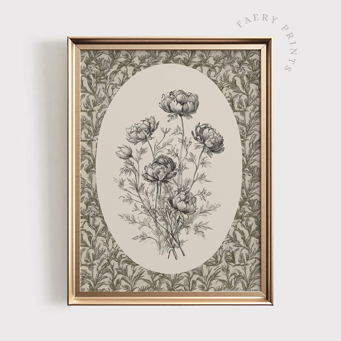 Floral Art Print, Vintage Neutral Nursery Decor - Image 5