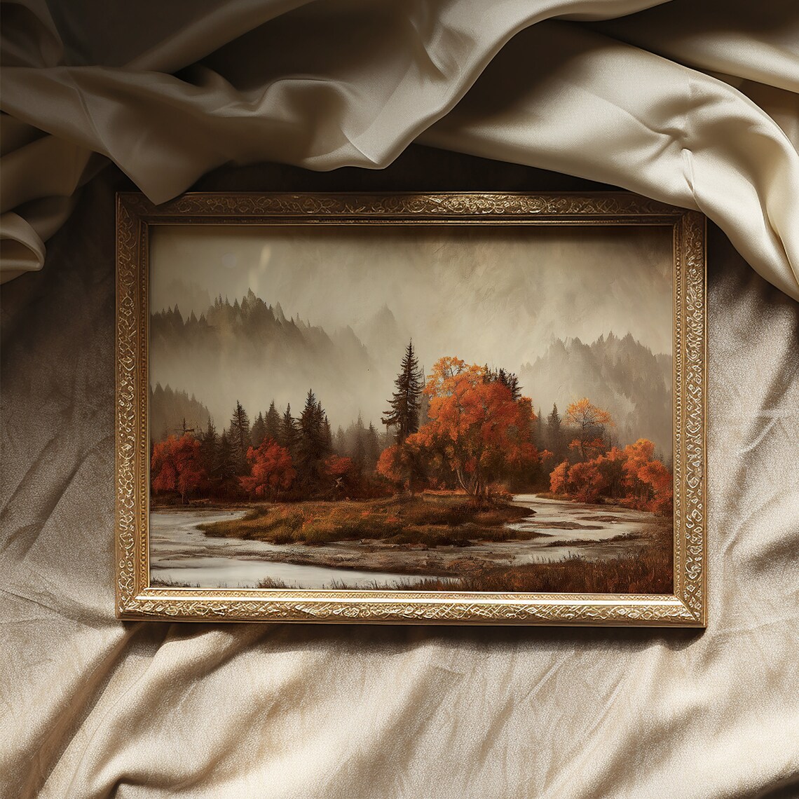 Autumn Landscape Print, Fall Foliage Forest Art - Image 5