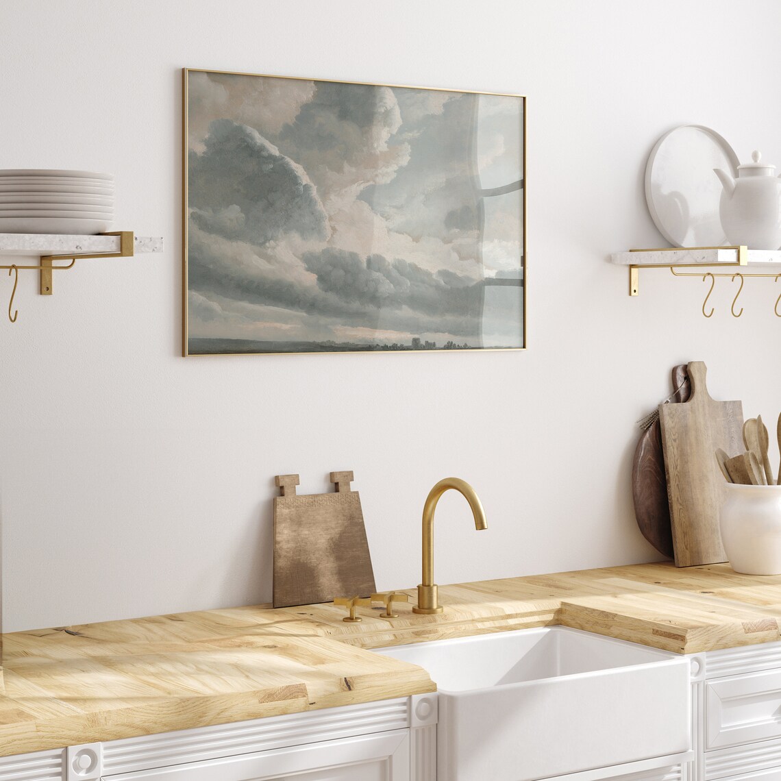 Cloud Study Vintage Art Print, Light Academia Decor - Image 4