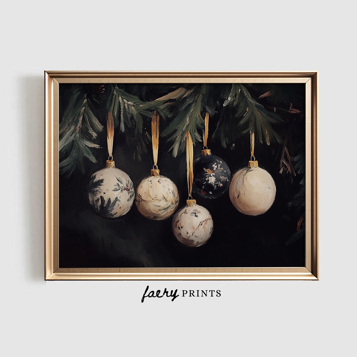Vintage Ornament Print, Christmas Holiday Art - Image 5