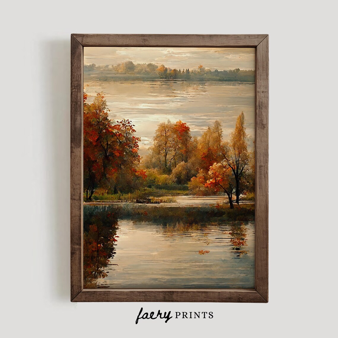 Autumn Landscape Poster, Fall Foliage Lake Art - Image 2