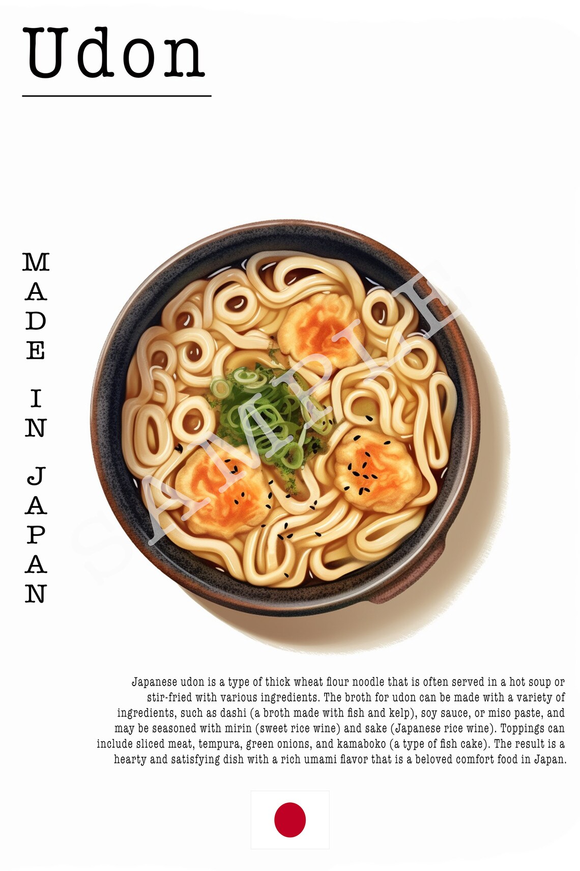 Japanese Udon, Japan National Dish Art Print - Image 2