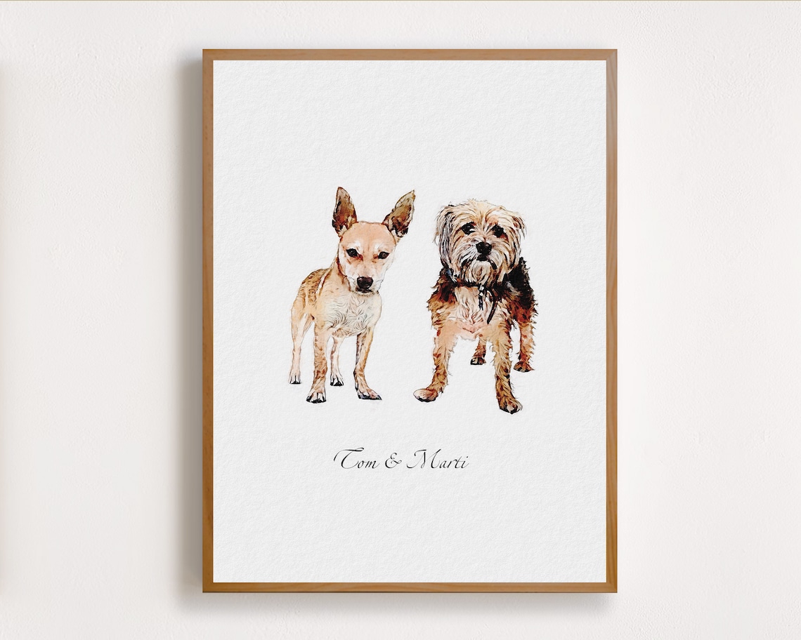 Dominique the Golden Retriever Watercolor Dog Portrait Poster - Image 7