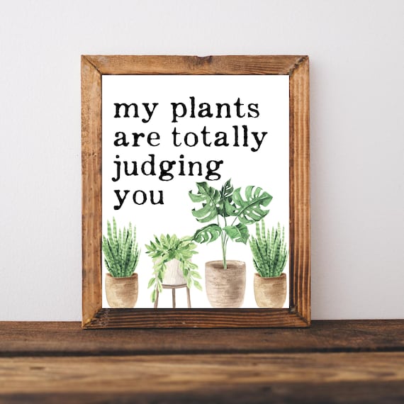 Plant Lover Gift Wall Art Botanical Prints Floral Decor Living Room Funny Gifts Succulent Sign Gardener Women