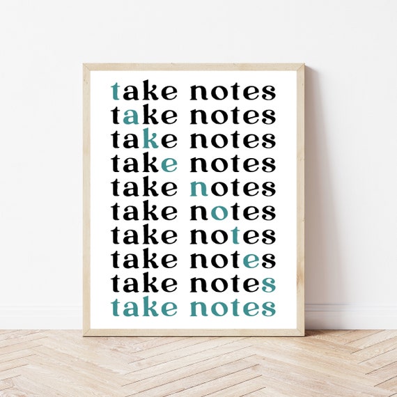 High School Classroom Decorations Class Rules Print Inspirational Poster Middle Sign Take Notes Funny Decor