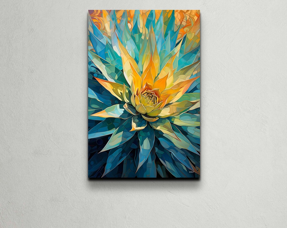 Watercolor Agave Art Print, Modern Botanical Decor