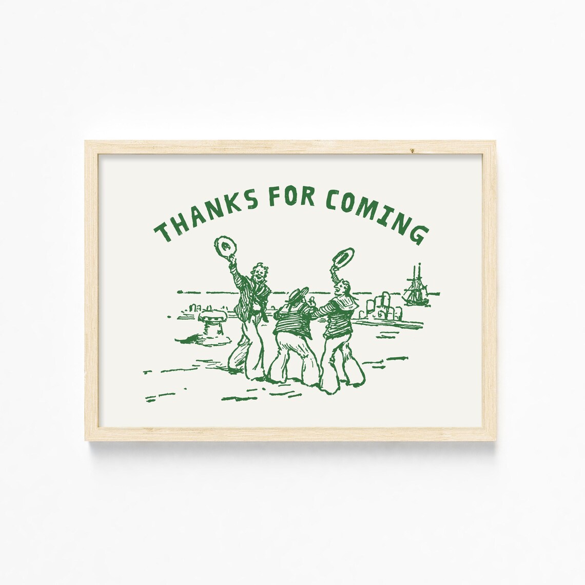 Thanks For Coming Quote Art Print, Beachy Decor - Image 4