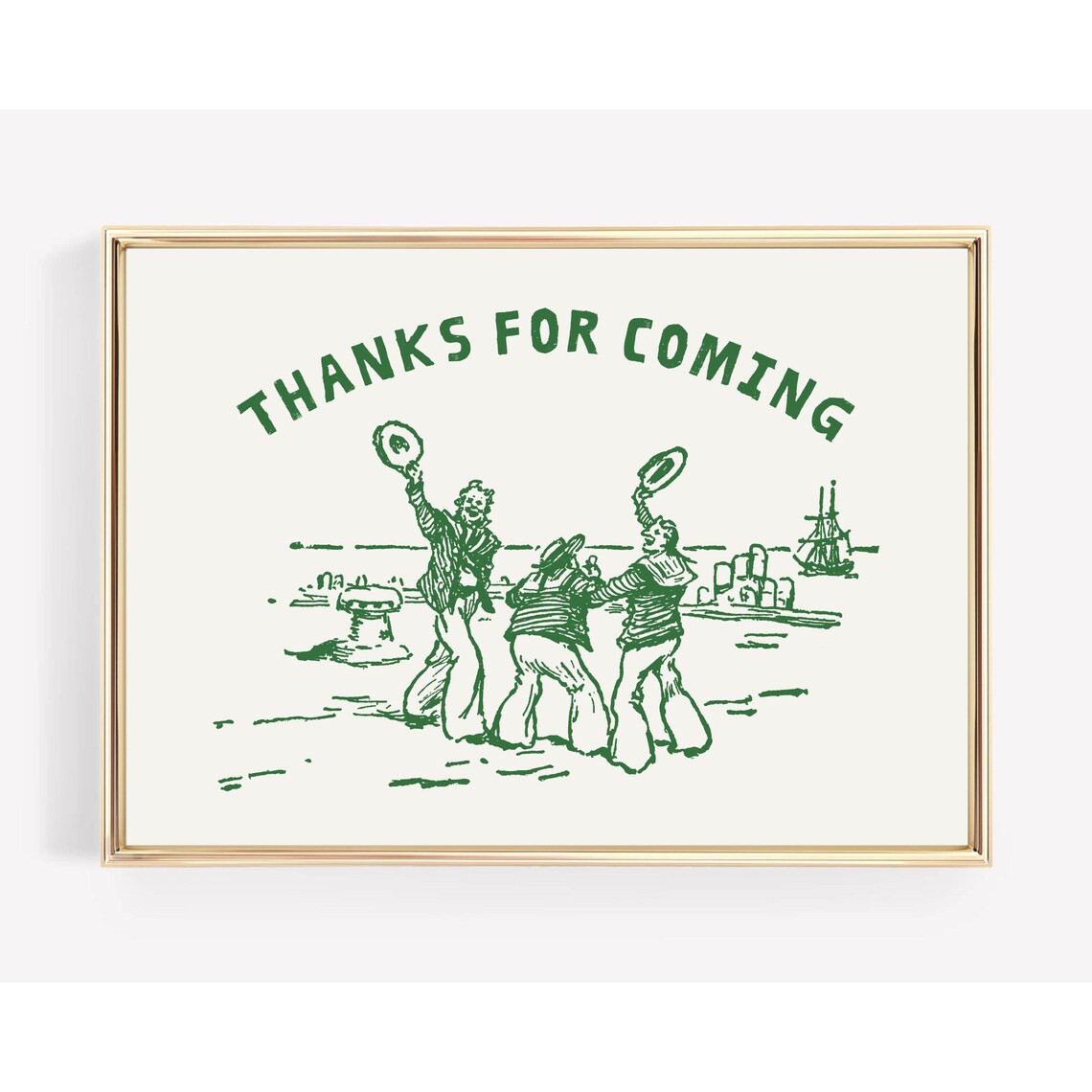 Thanks For Coming Quote Art Print, Beachy Decor - Image 3
