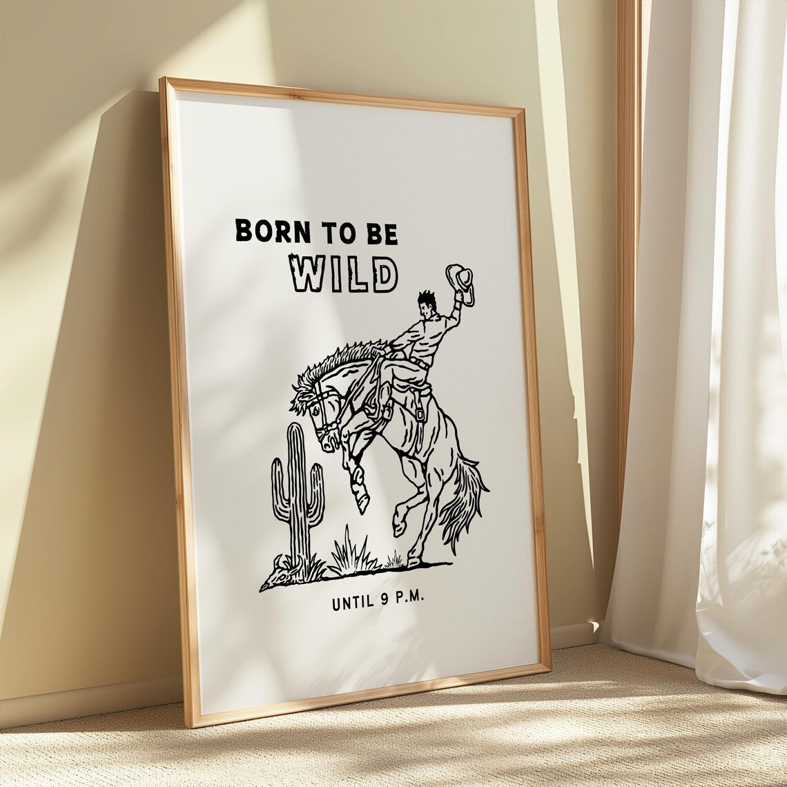 Born To Be Wild Minimalist Western Horse Art - Image 4