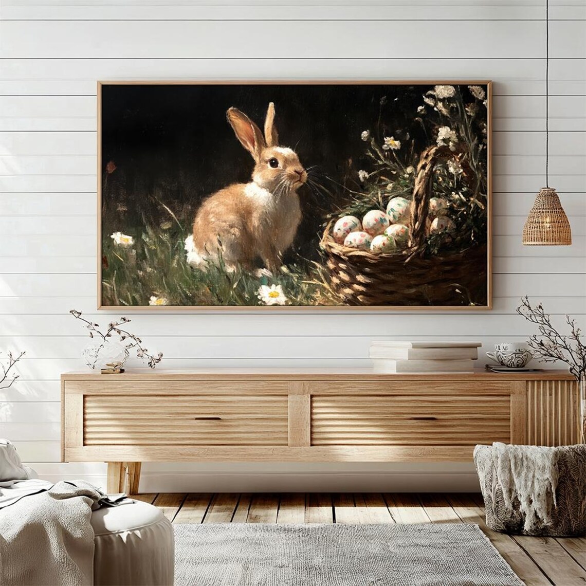 Vintage Easter Bunny Art Print, Spring Rabbit Nursery - Image 2