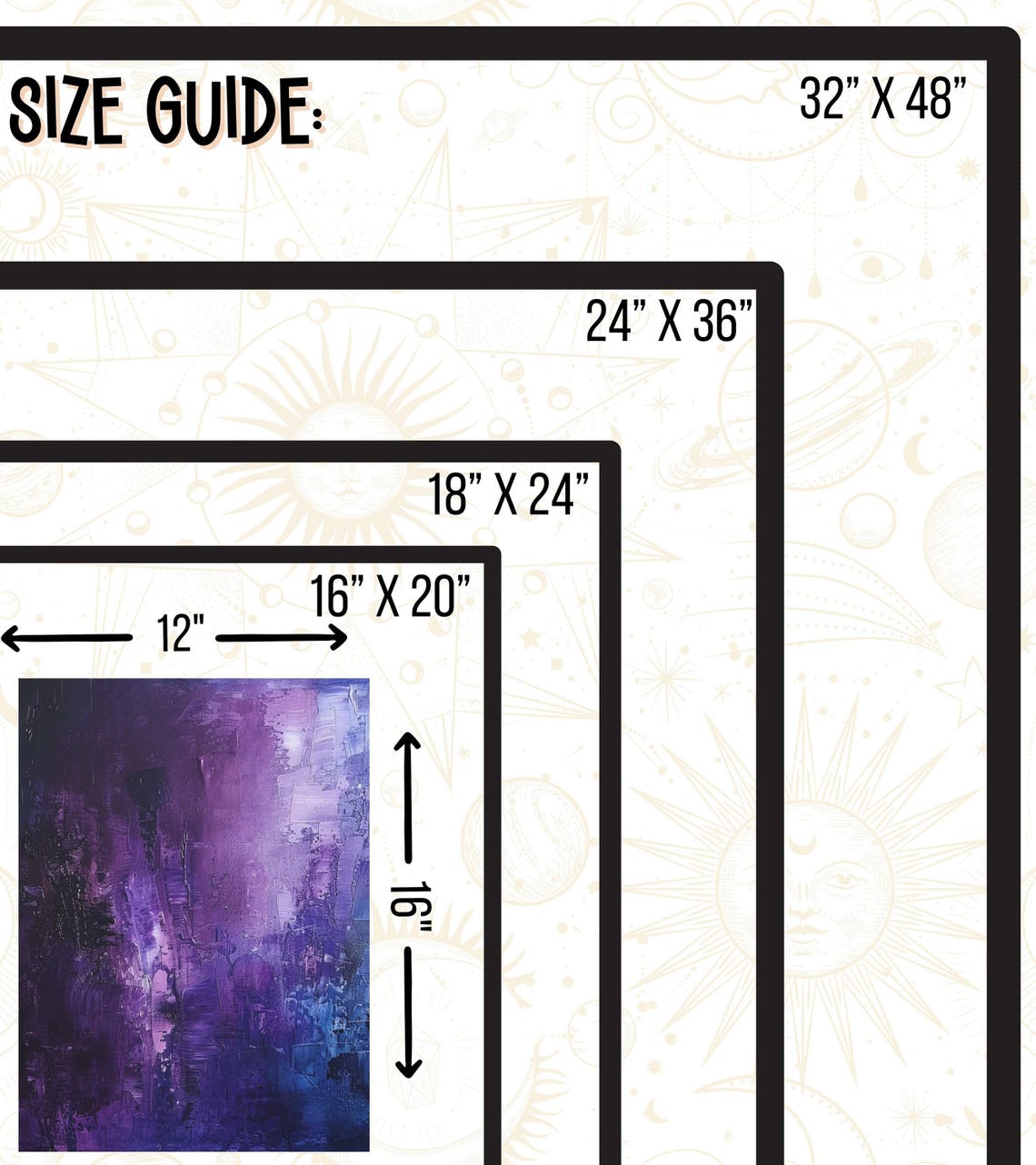 Indigo Amethyst Textured Abstract Purple Modern Decor Art Poster - Image 2